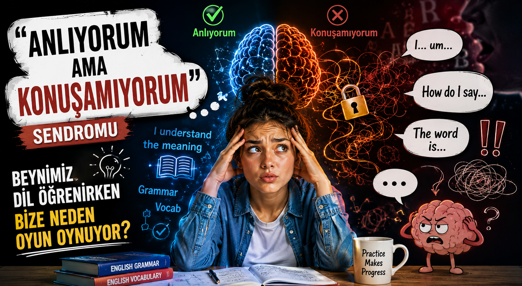 "Anlıyorum Ama Konuşamıyorum" Sendromu: Beynimiz Dil Öğrenirken Bize Neden Oyun Oynuyor?
