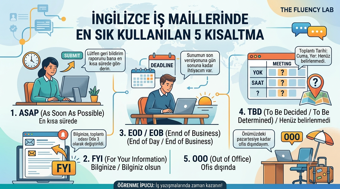 İngilizce İş Maillerinde Karşınıza Çıkacak 5 Popüler Kısaltma (Acronyms)