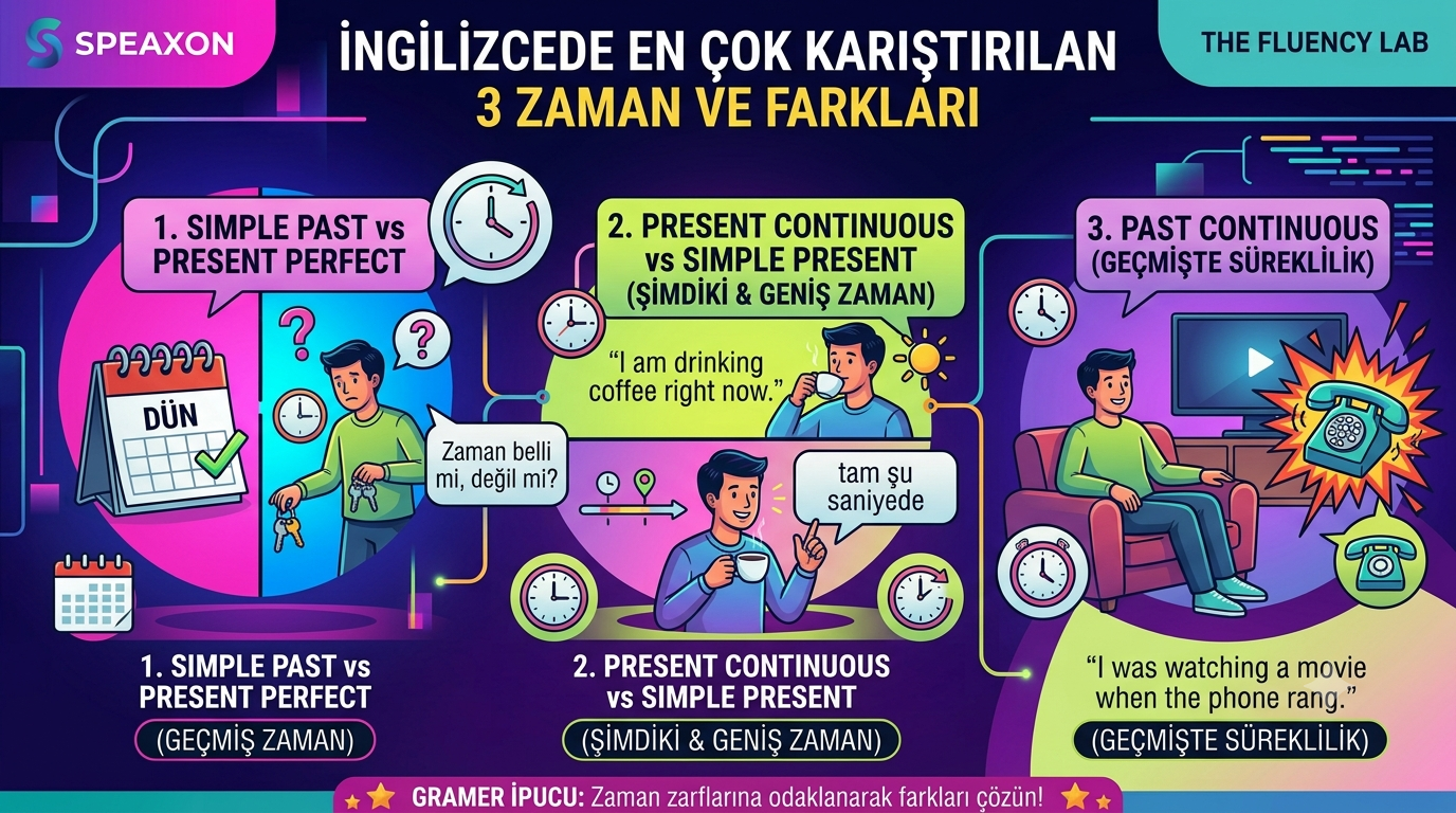İngilizcede En Çok Karıştırılan 3 Zaman (Tenses) ve Farkları