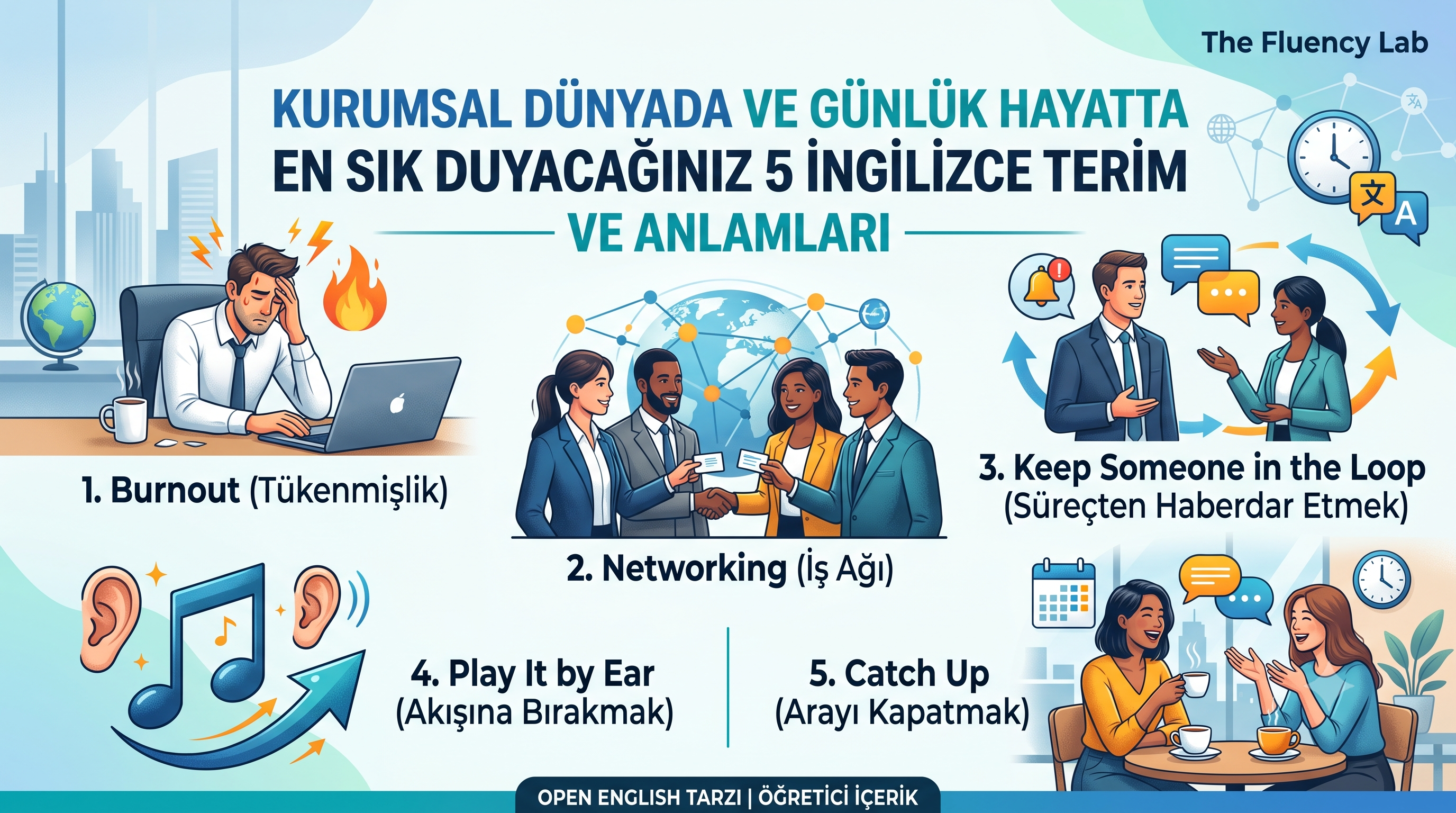 Kurumsal Dünyada ve Günlük Hayatta En Sık Duyacağınız 5 İngilizce Terim ve Anlamları