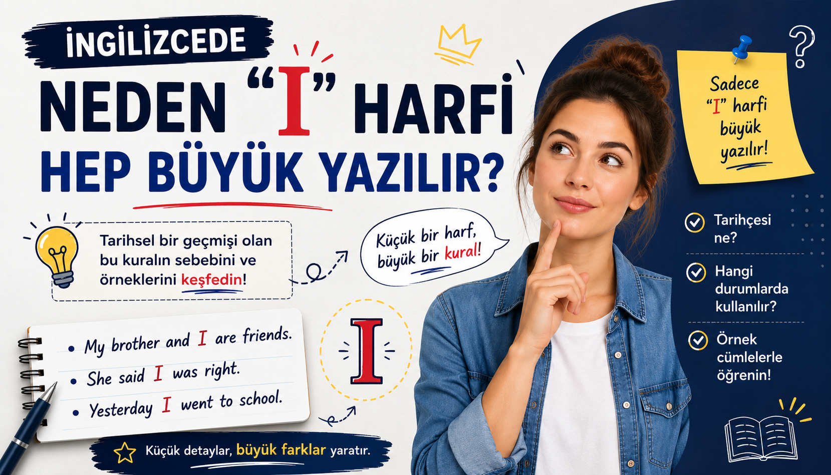 İngilizcede Neden “I” Harfi Hep Büyük Yazılır?