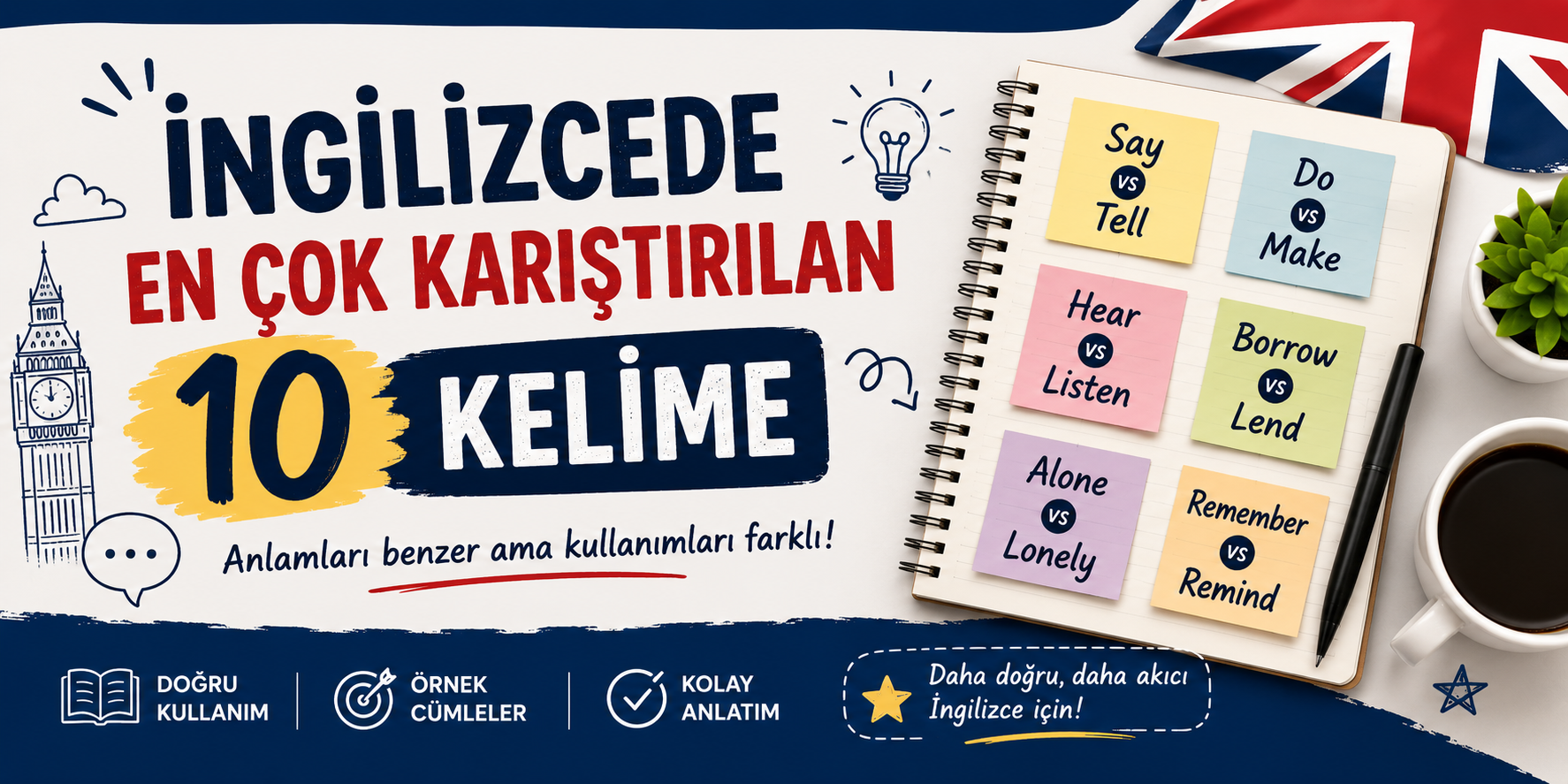 İngilizcede En Çok Karıştırılan 10 Kelime